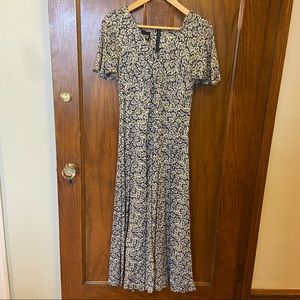 Like new vintage blue floral dress